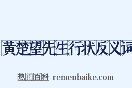 黄楚望先生行状反义词是什么意思的图片